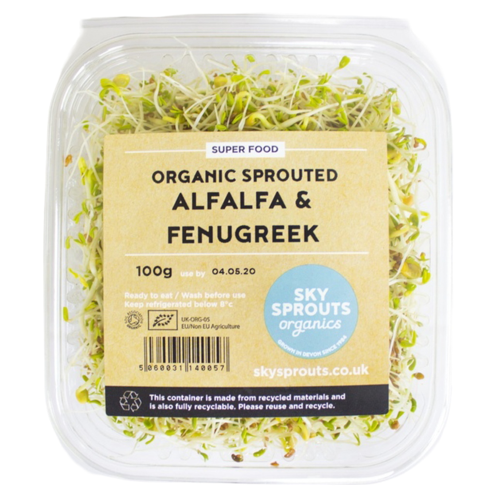 SkySprouts Organic Sprouts - Alfalfa and Fenugreek 100g