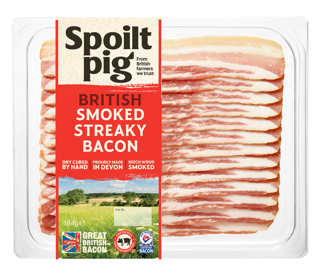 Spoilt Pig Bacon - Streaky Smoked 184g