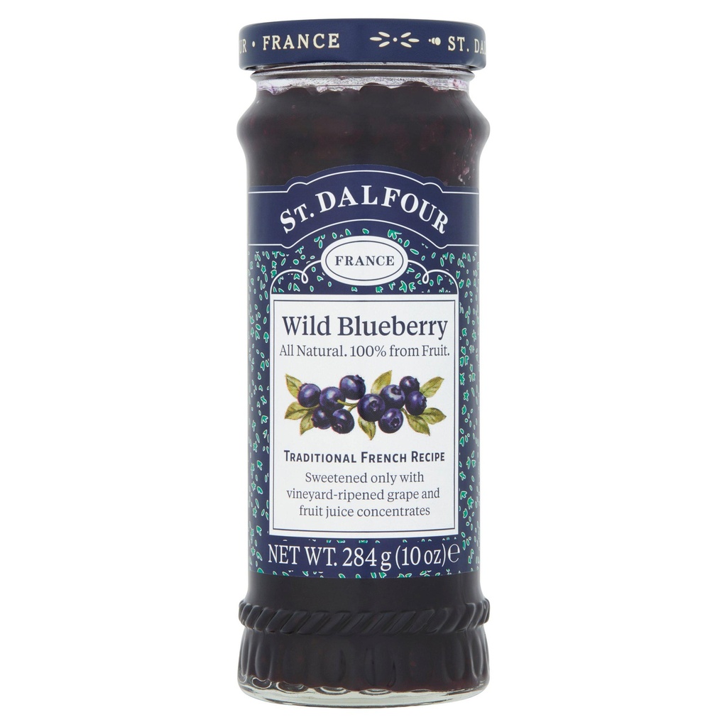 St Dalfour Jam - Blueberry X 6 X 284g