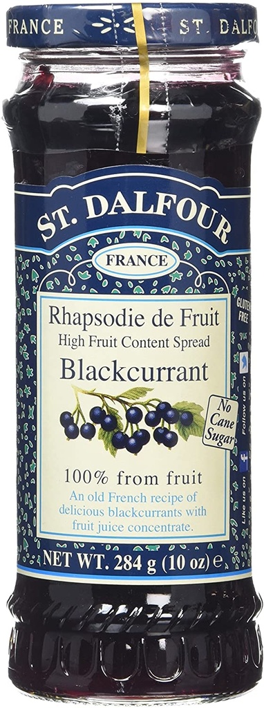 St Dalfour Jam - Blackcurrant X 6 X 284g