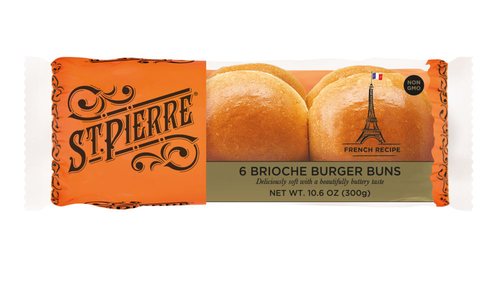 St Pierre Buns - Brioche Plain Burger 6pc