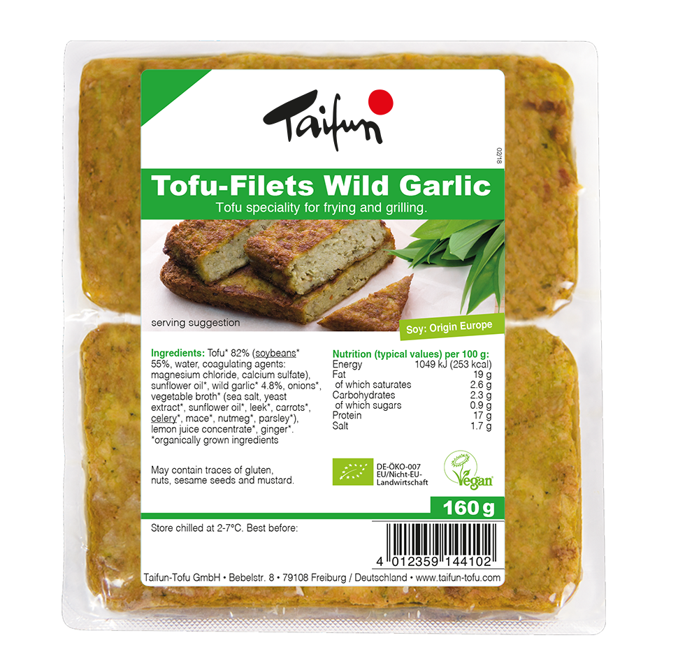 Taifun Organic Tofu Block - Filets Wild Garlic 160g