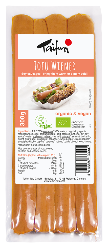 Taifun Organic Tofu Sausages - Wiener Frankfurters 300g