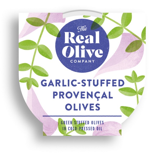 The Real Olive Company - Garlic stuffed provencal olives 180g