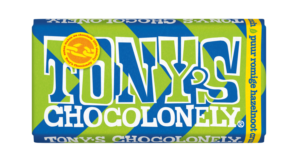 Tonys Chocolonely Chocolate - Dark Creamy Hazelnut Crunch X 15 X180g