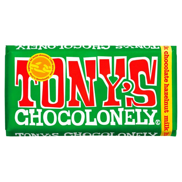 Tonys Chocolonely Chocolate - LARGE Milk Chocolate and Hazelnut X 15 X 180g