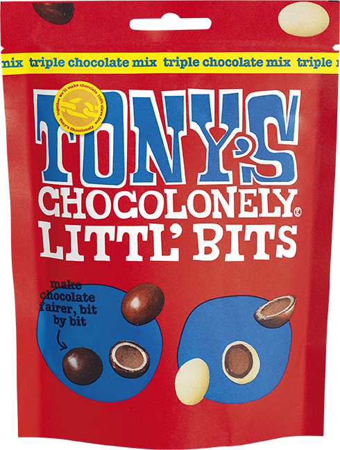 Tonys Chocolonely Littl Bits Mix - Triple Chocolate X 8 X 100g