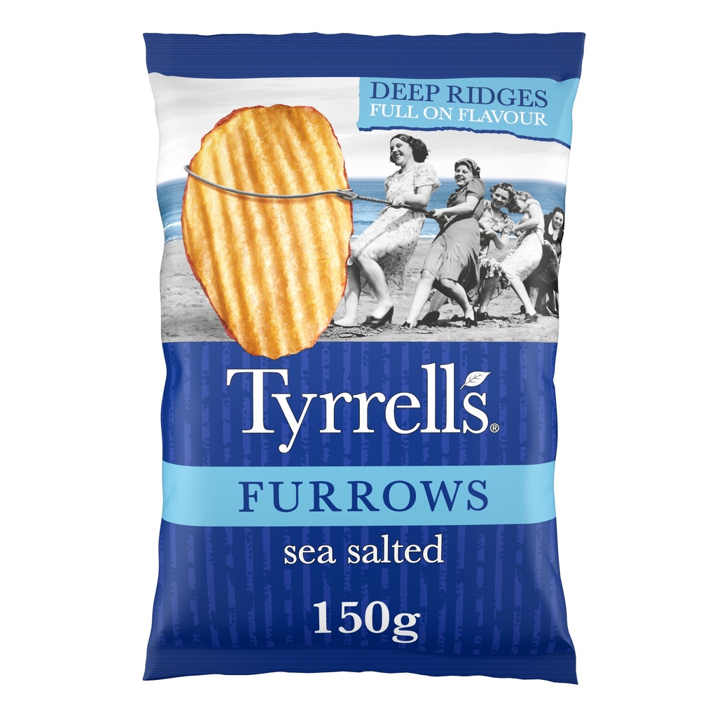 [20% OFF] Tyrrells Furrows - Sea Salted X 8 X 150g