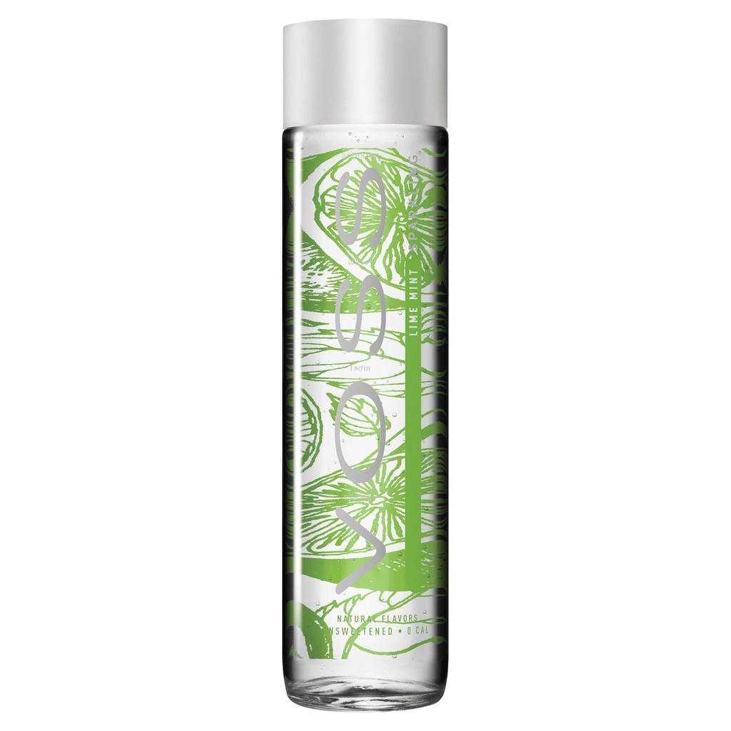 Voss Artesian Water Glass - Sparkling Lime Mint X 12 X 375ml