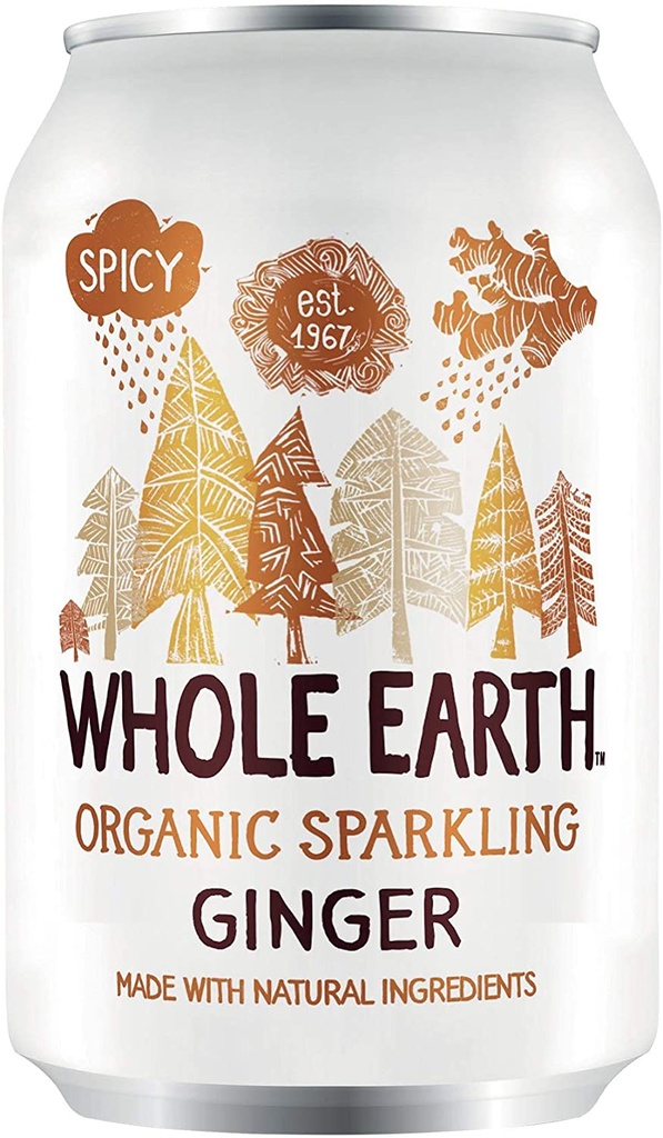 Whole Earth Organic Sparkling Drink - Ginger X 24 X 330ml
