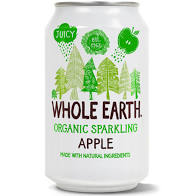 Whole Earth Organic Sparkling Drink - Apple X 24 X 330ml