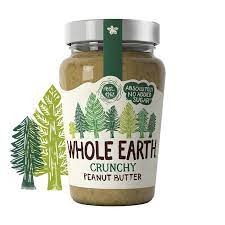 Whole Earth Peanut Butter - Organic Crunchy X 6 X 340g