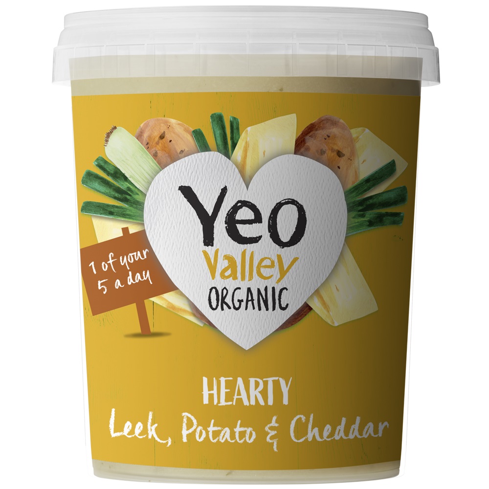 Yeo Valley Organic Soup - Hearty Leek Potato and Cheddar 400g