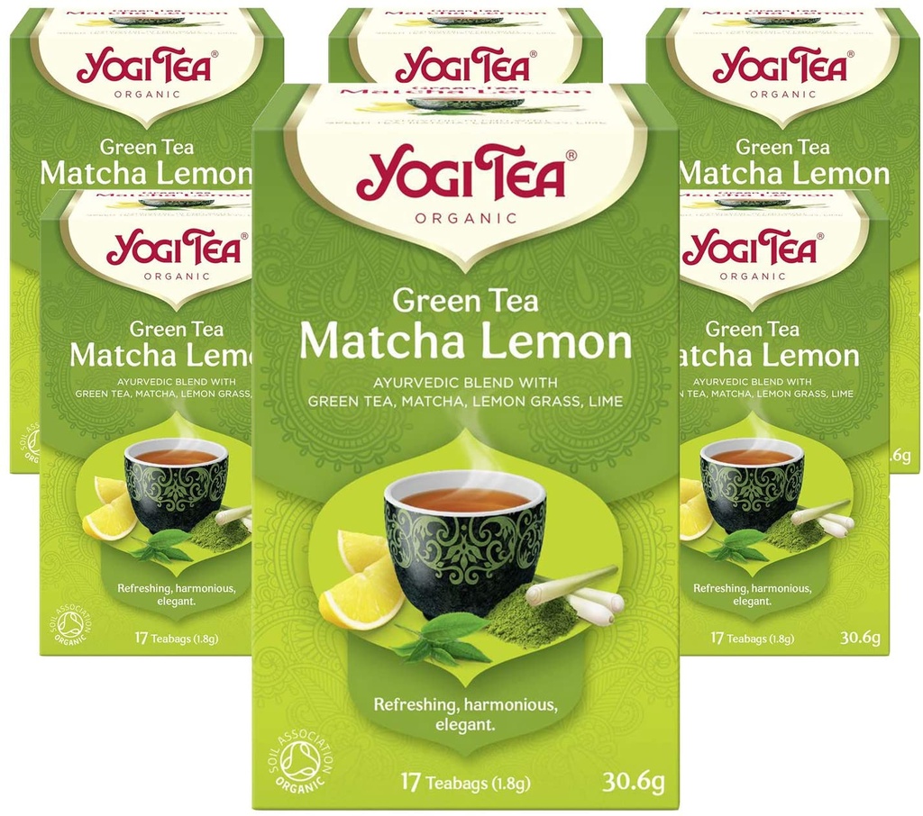 Yogi Organic Tea - Green Tea Matcha Lemon X 6 X 17pc