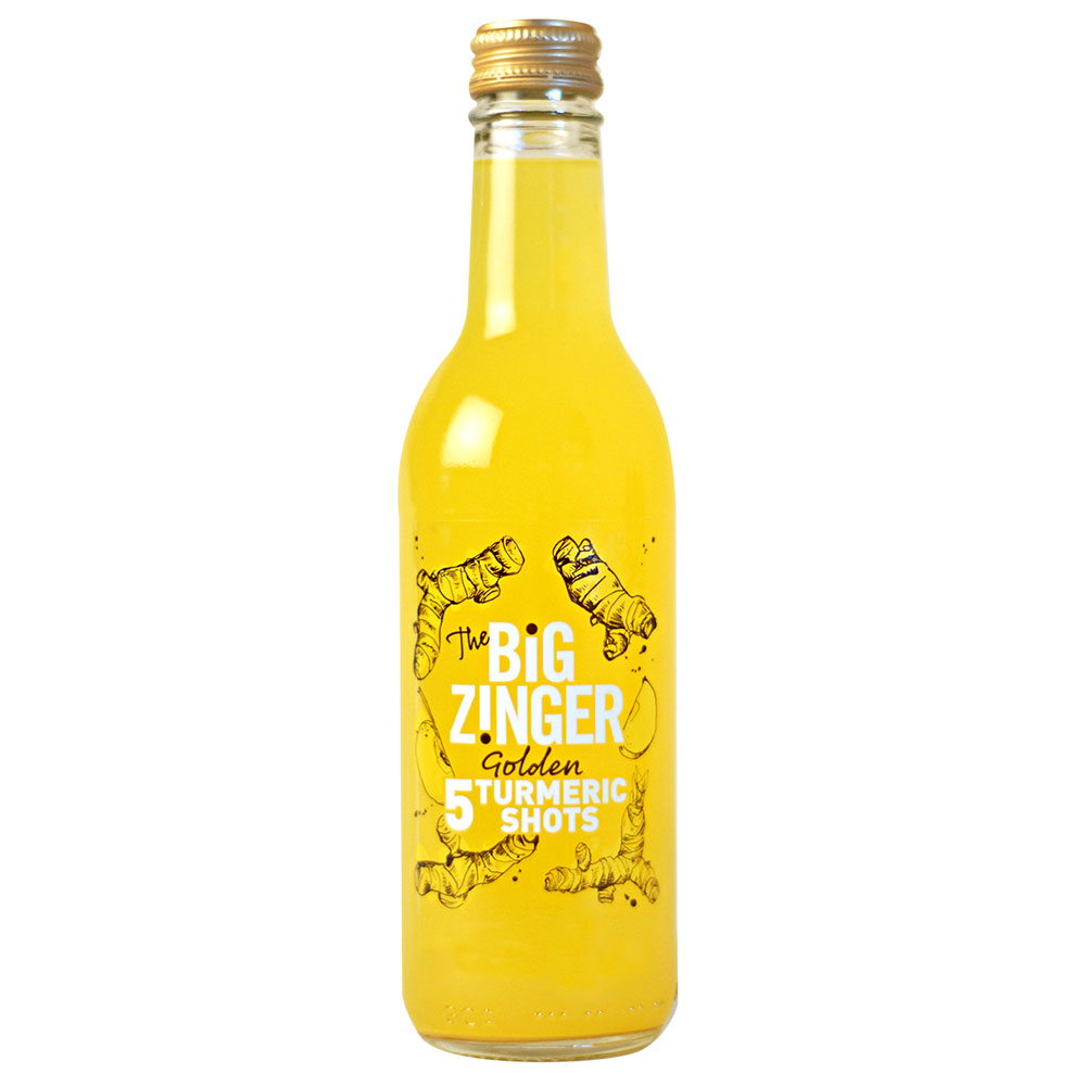 Zinger Health Shots - BOTTLE Tumeric X 6 X 330ml