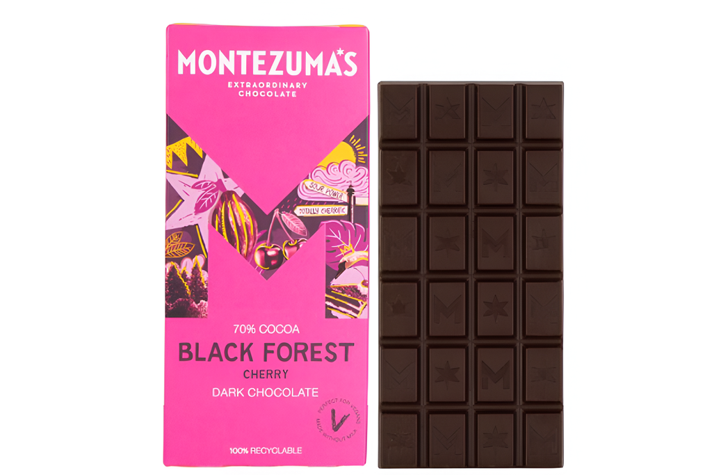 [20% OFF] Montezumas Vegan Chocolate Bars - DARK 70% Black Forest X 12 X 90g
