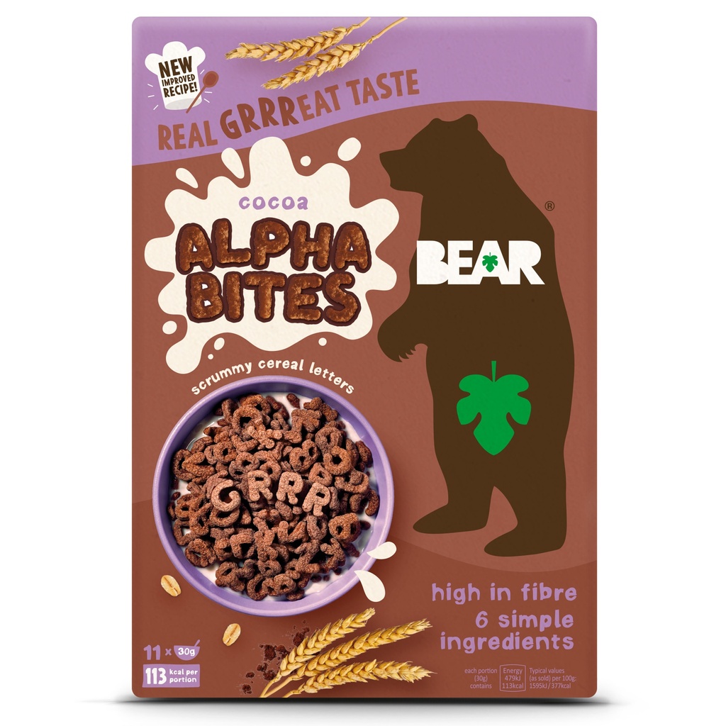 Bear Alphabites Cereals - Cocoa X 4 X 350g