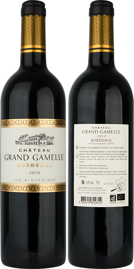 Chateau Grand Gamelle Red Wine - Bordeaux Rogue 2019 14.5% ABV X 6 X 750ml