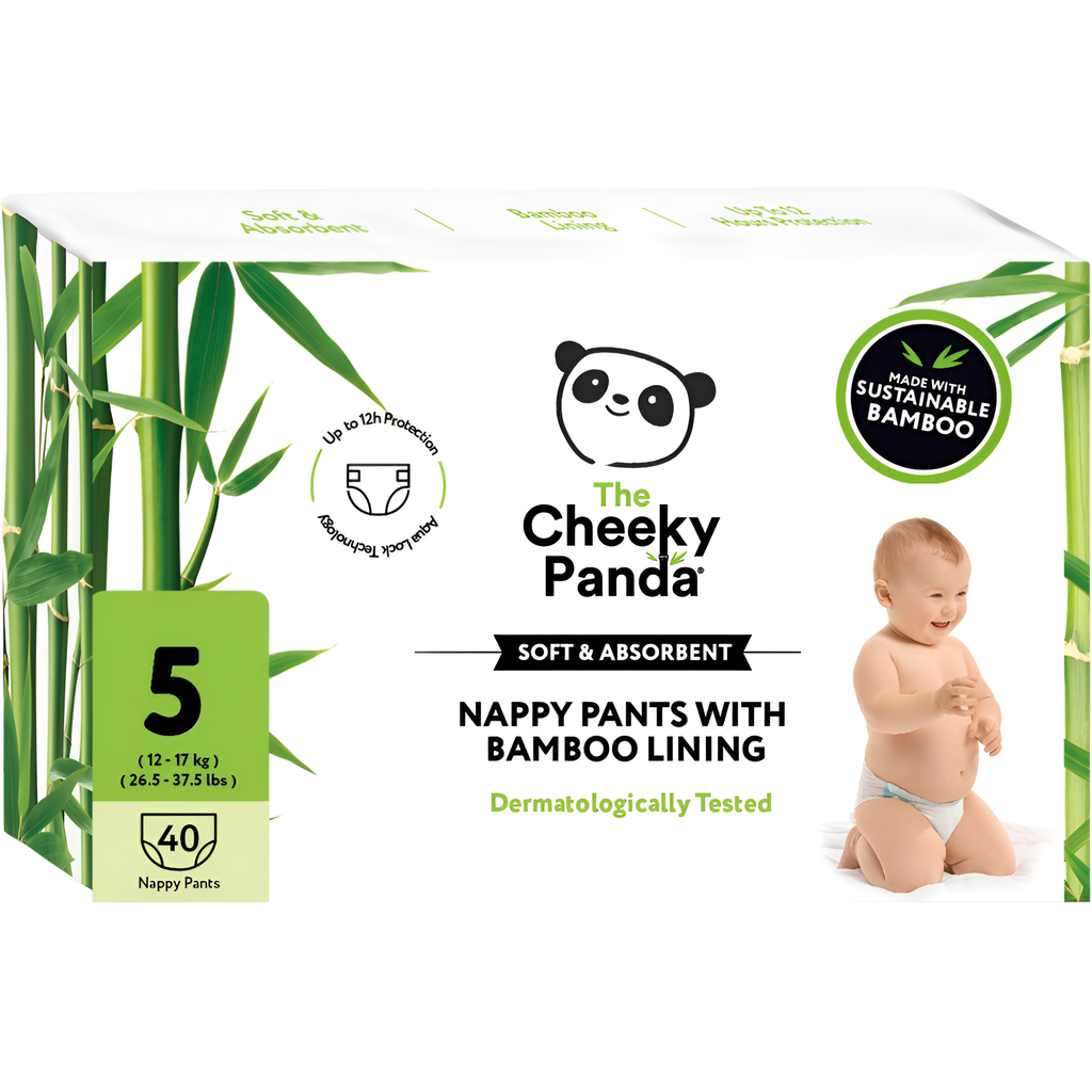 Cheeky Panda Bamboo Nappies - Pull up Size 5 40pc