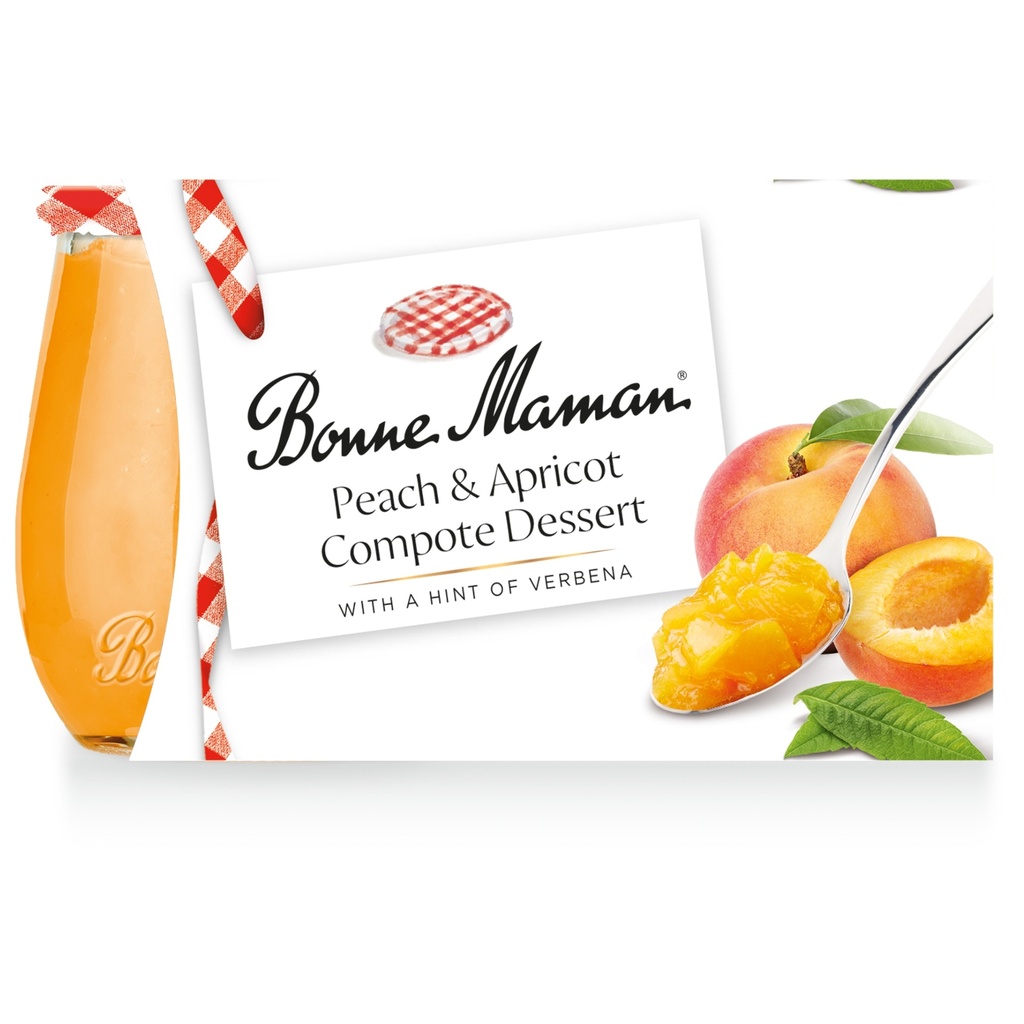 Bonne Maman Fruit Compote Dessert - Peach and Apricot 260g