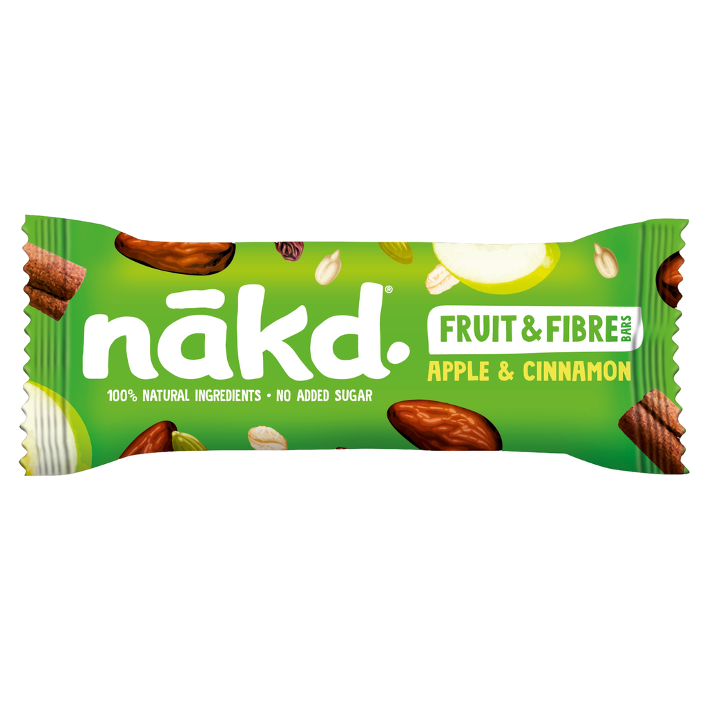 Nakd Fruit and Fibre Bars - Apple and Cinnamon X 16 X 44g