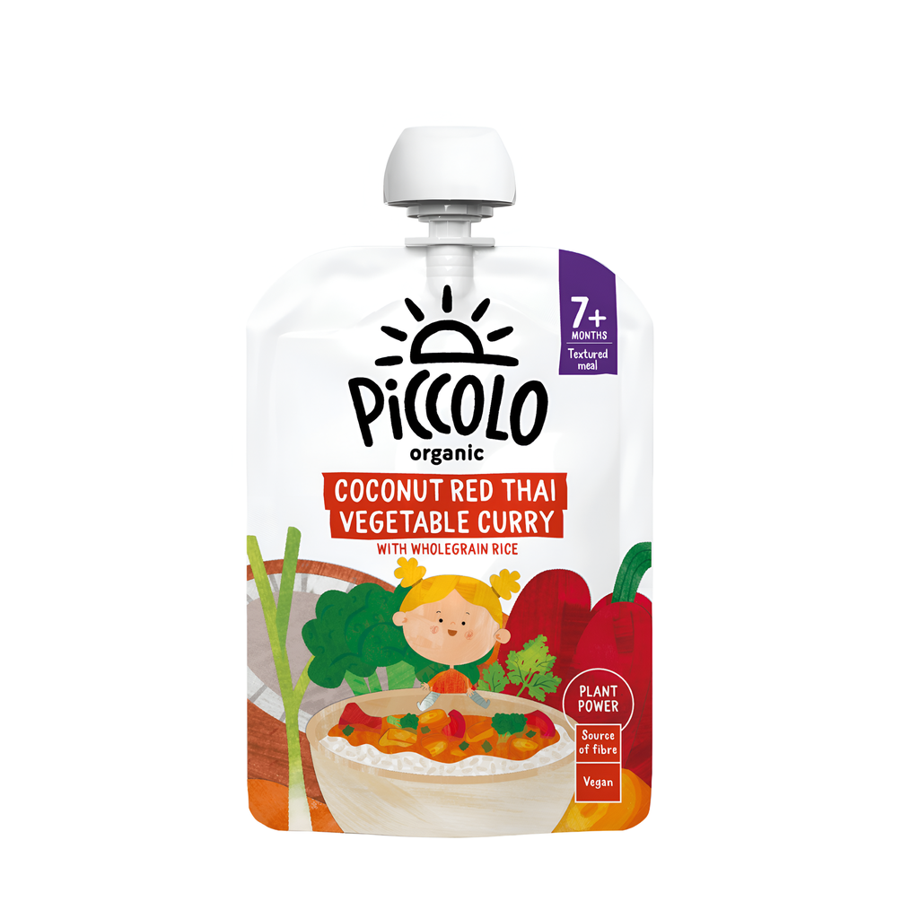Piccolo Organic Baby Food Stage 2 - Coconut Red Thai Vegetable Curry X 7 X 130g