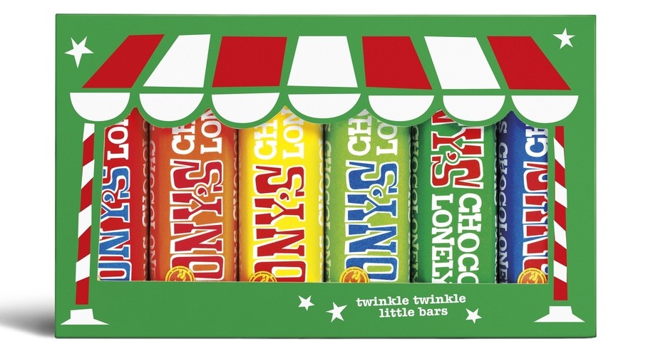 [PRE ORDER] Tonys Chocolonely Chocolate XMAS - Rainbow Tasting Pack (6x48g)
