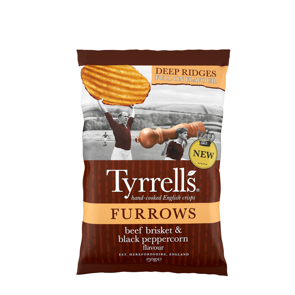 Tyrrells Furrows - Beef Brisket and Black Peppercorn X 8 X 150g