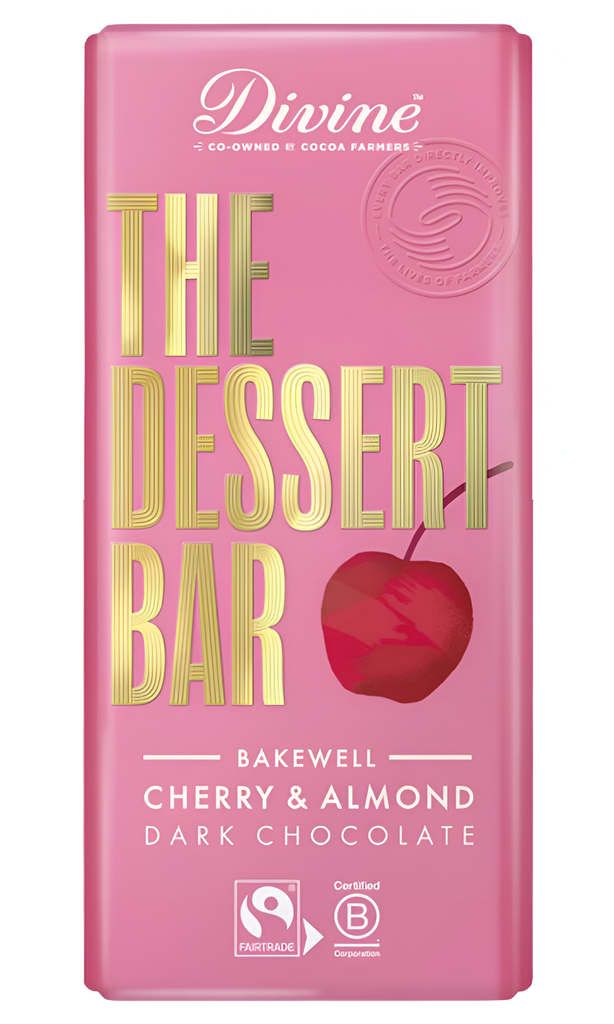 Divine Dessert Chocolate Bar - DARK Bakewell X 10 X 180g