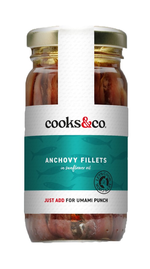 Cooks and Co Anchovy Jars - Fillets in Sunflower Oil X 6 X 100g