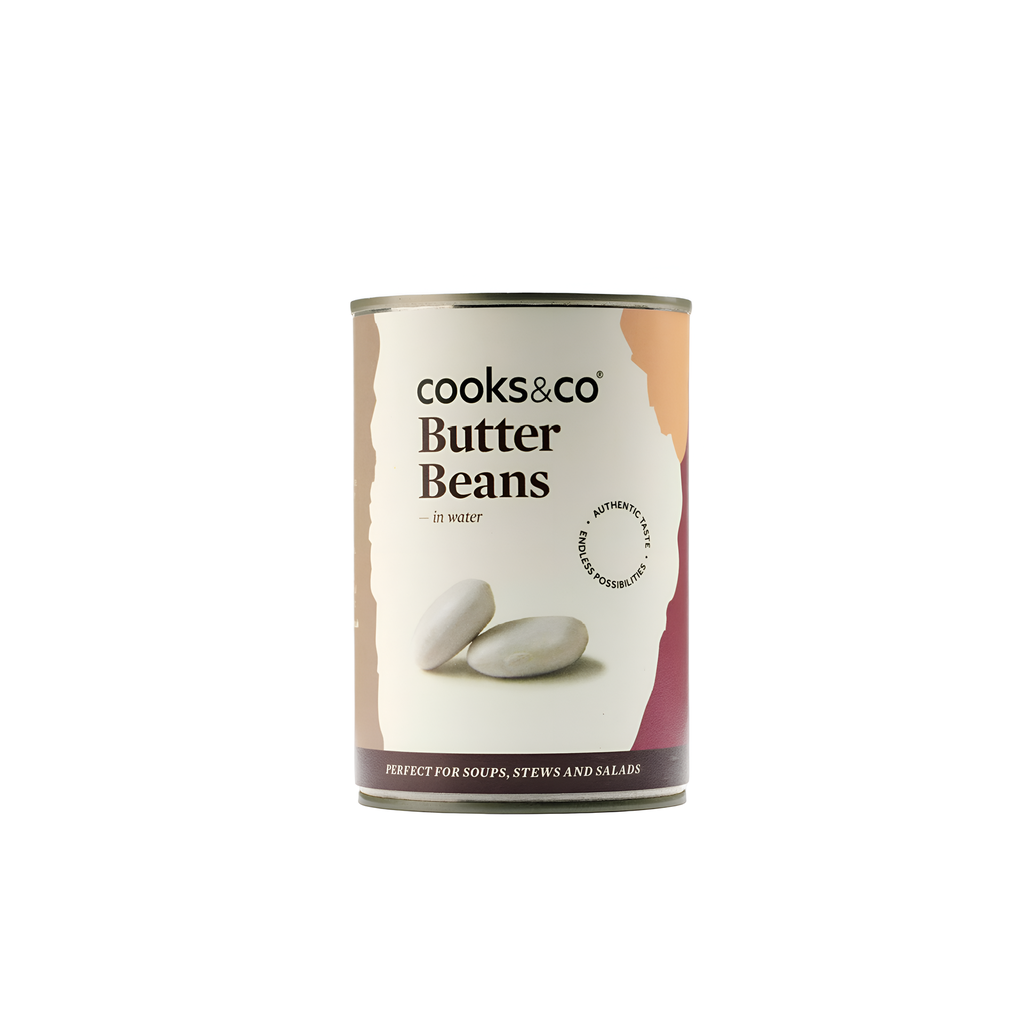 [20% OFF] Cooks and Co Beans & Pulse Cans - Butter Beans X 12 X 400g