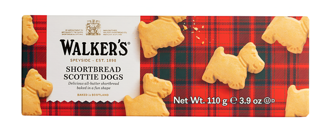 Walkers Shortbread Biscuits - Scottie Dog Shaped X 12 X 110g