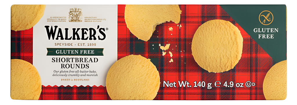 Walkers Shortbread Biscuits - GF Round shaped X 12 X 140g