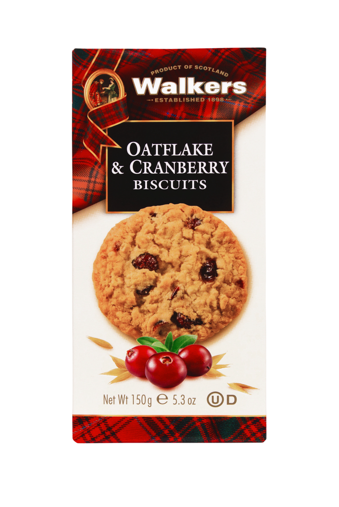 Walker's Biscuits - Oatflake and Cranberry X 12 X 150g