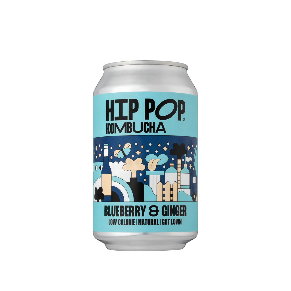 Hip Pop Kombucha - Blueberry and Ginger X 12 X 330ml