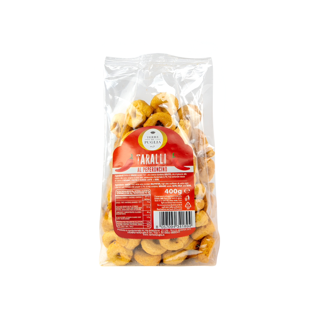 Terre Di Puglia Taralli - Peperoncino X 10 X 400g