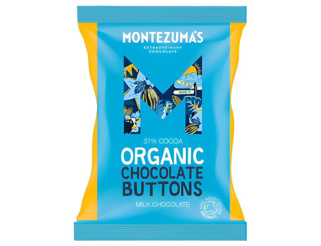 Montezumas Organic Chocolate - MILK 34% Chocolate Buttons X 8 X 120g