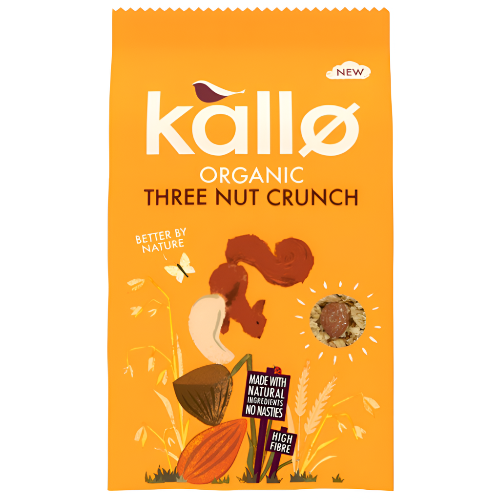Kallo Organic Granola - Three Nut Crunch X 5 X 360g