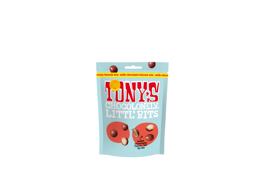 Tonys Chocolonely Littl Bits Mix - MILK Chocolate Biscuit X 8 X 100g