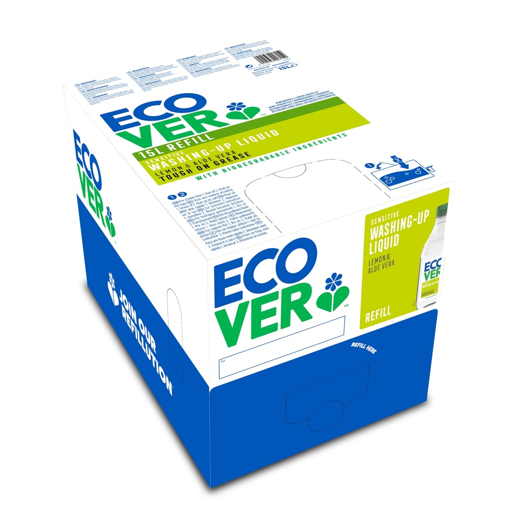 Ecover Dishwashing Liquid - Lemon & Aloe Vera 15L