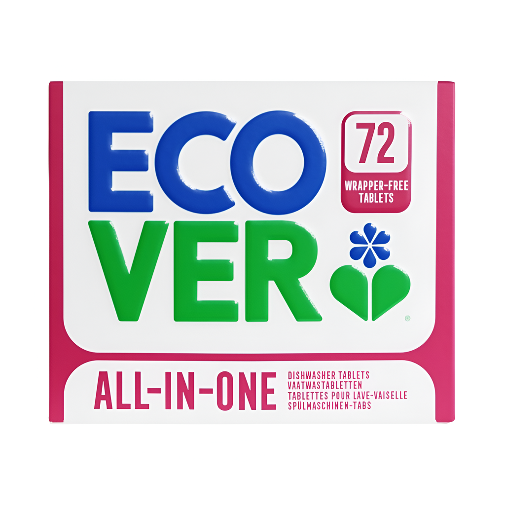 Ecover Dishwasher Tablets - LARGE All In One 72 Tabs 1.26KG