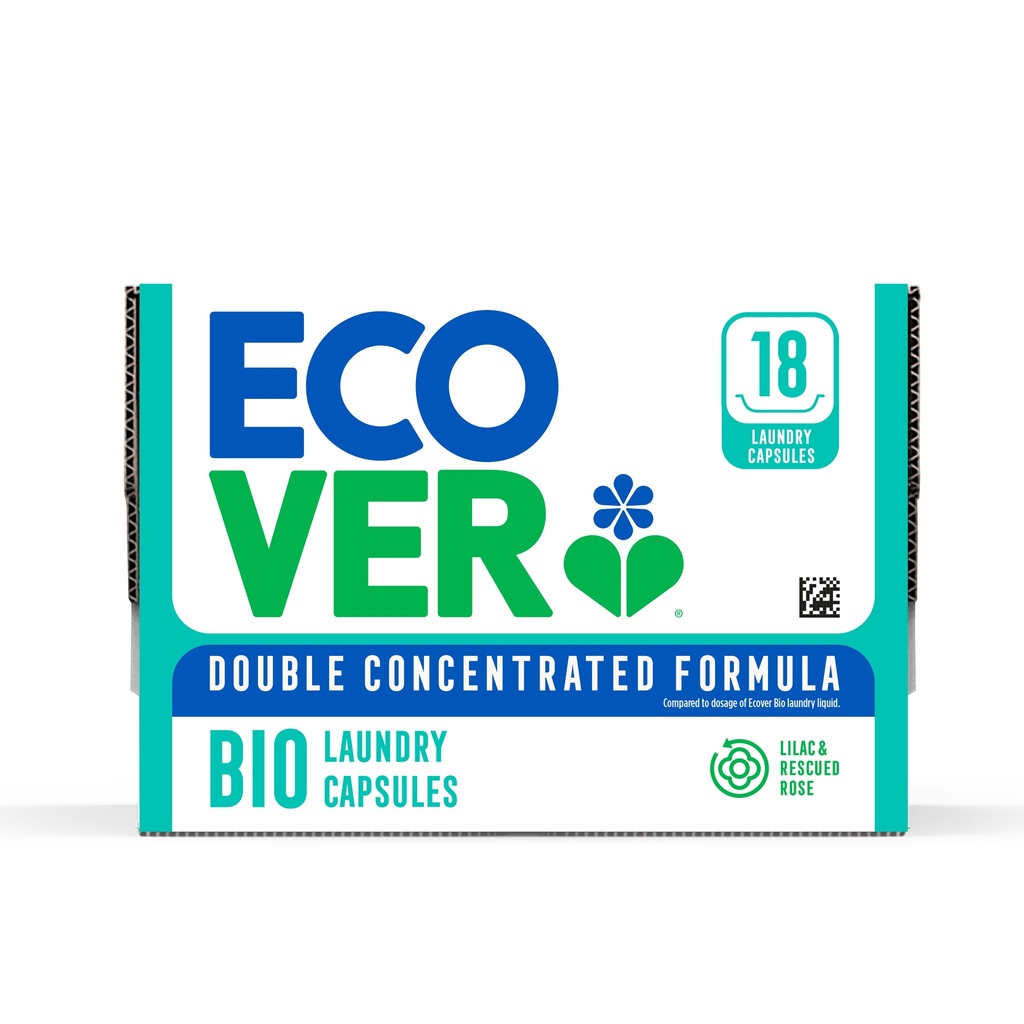 Ecover Laundry Capsules - SMALL Bio Lilac and Rescued Rose 18 Caps 310gm