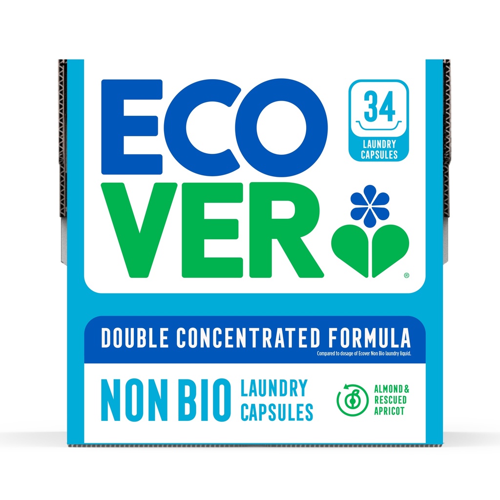 Ecover Laundry Capsules - LARGE Non Bio 34 Caps 580gm