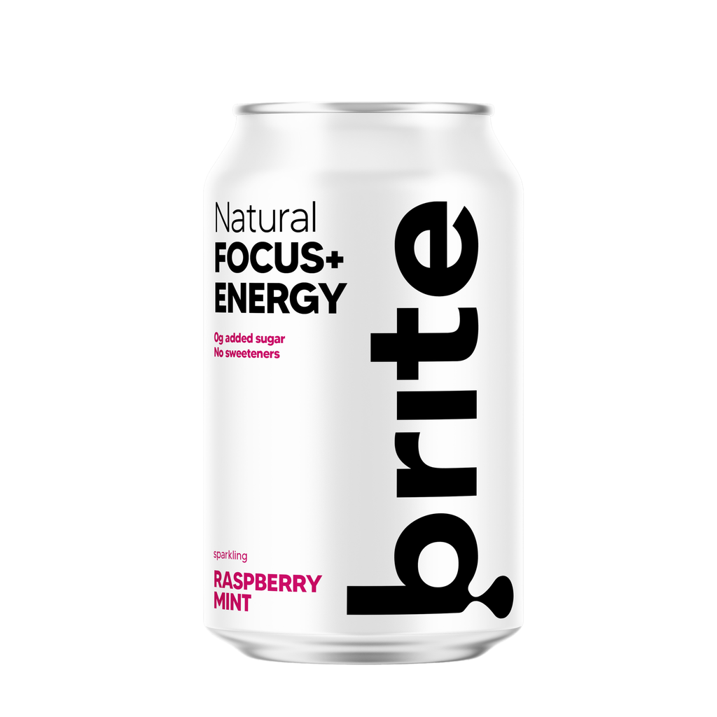 Brite Natural Focus Energy Drinks - Raspbery Mint X 24 X 330ml