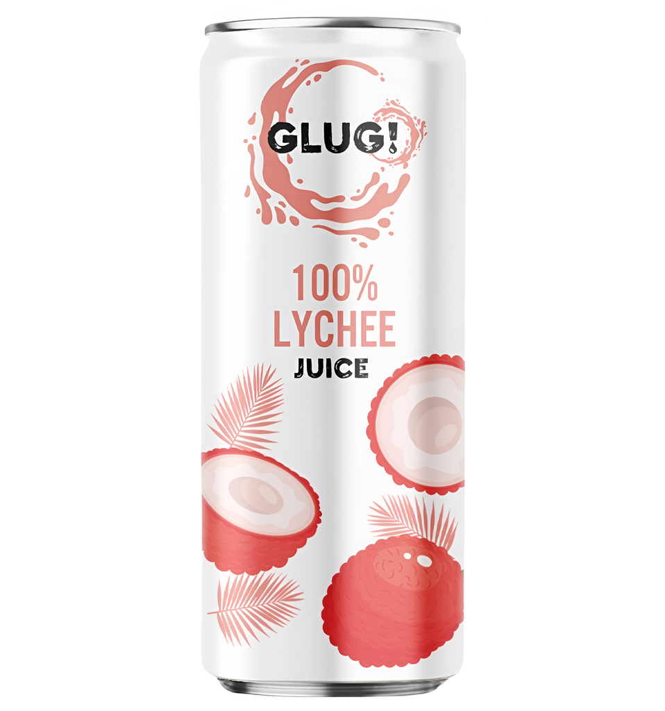 Glug 100% Natural Fruit Juice - Lychee X 12 X 320ml