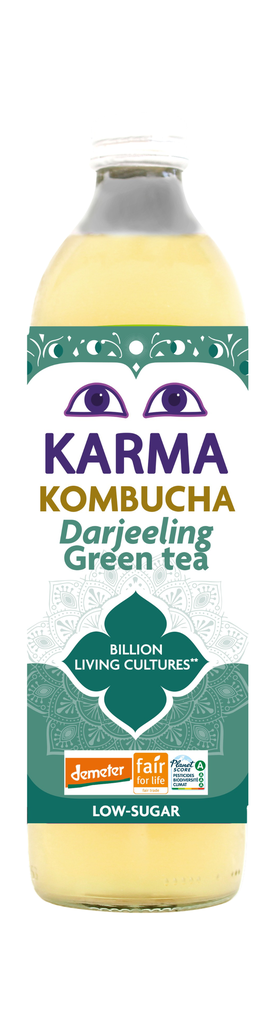 Karma Kombucha Organic - SMALL BOTTLE Green Tea X 6 X 500ml
