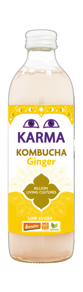 Karma Kombucha Organic - SMALL BOTTLE Ginger X 6 X 500ml