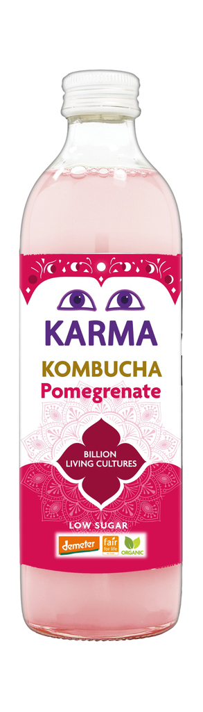 Karma Kombucha Organic - SMALL BOTTLE Pomegranate X 6 X 500ml