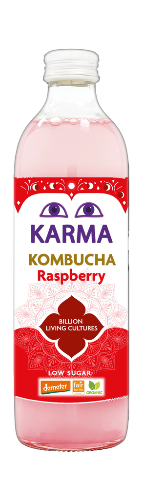 Karma Kombucha Organic - SMALL BOTTLE Raspberry X 6 X 500ml
