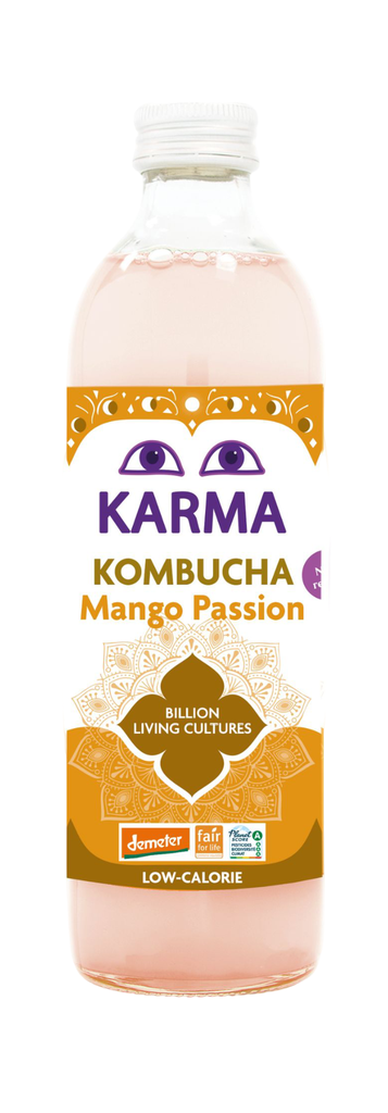 Karma Kombucha Organic - SMALL BOTTLE Mango Passion X 6 X 500ml